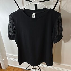 Elegant Black Puff Sleeve Top